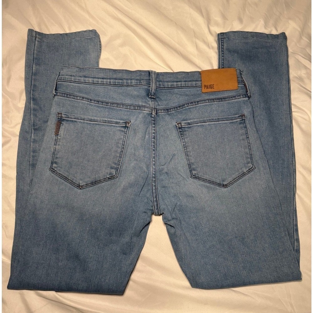PAIGE Lennox Jeans 30‎ Blue Slim Fit Premium Stretch Denim Streetwear - Picture 2 of 7